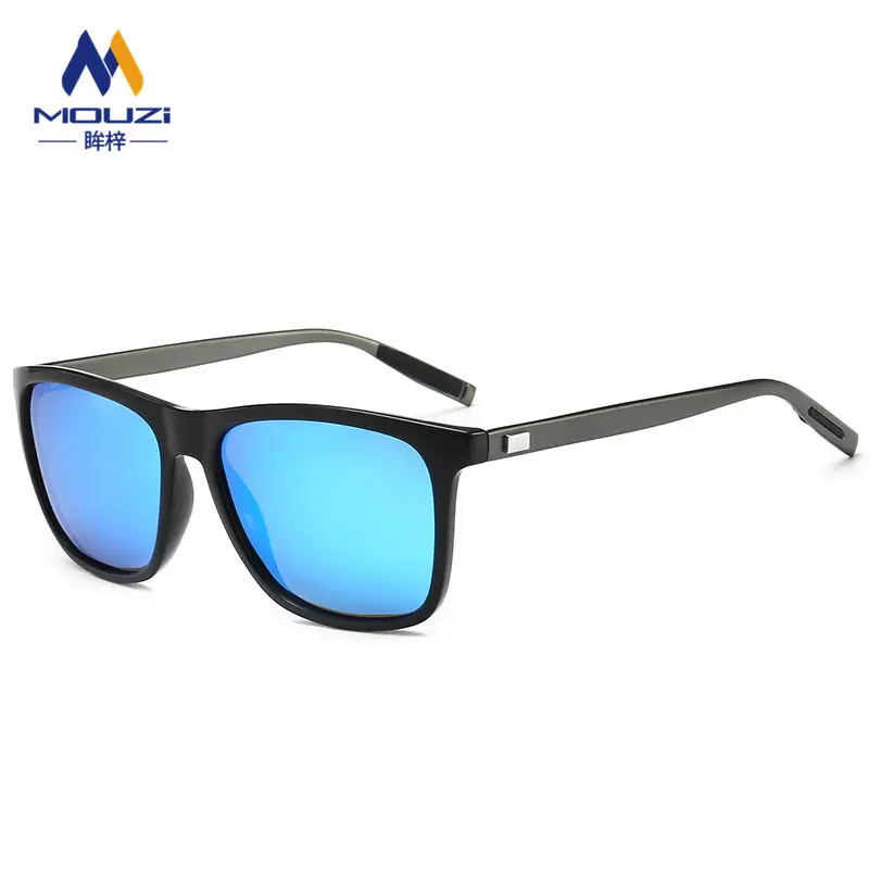 Women Polarized Sunglasses Black Blue Mirror - Image 5