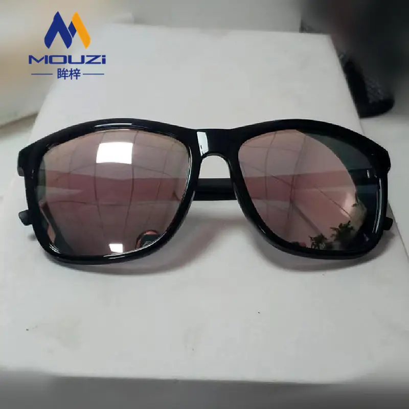 Women Polarized Sunglasses Black Blue Mirror - Image 7
