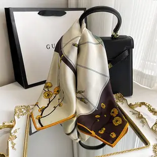 Women Silk Scarf Pink Bow Tie Bag Spring Autumn — feature 19