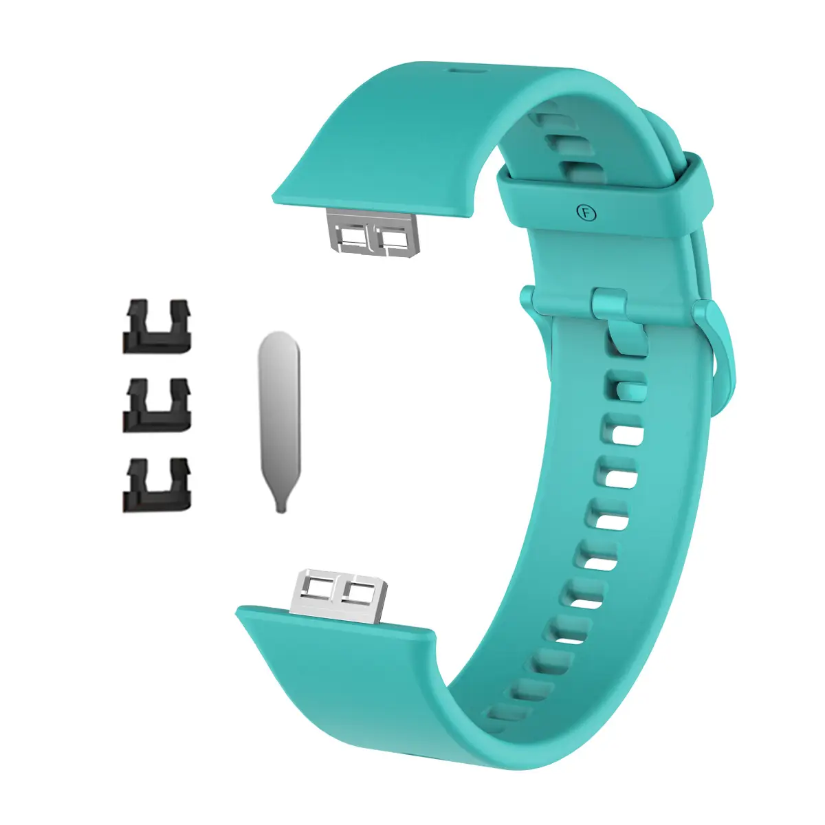 Yellow Silicone Huawei Watch Strap with 3 Pockets - Image 18