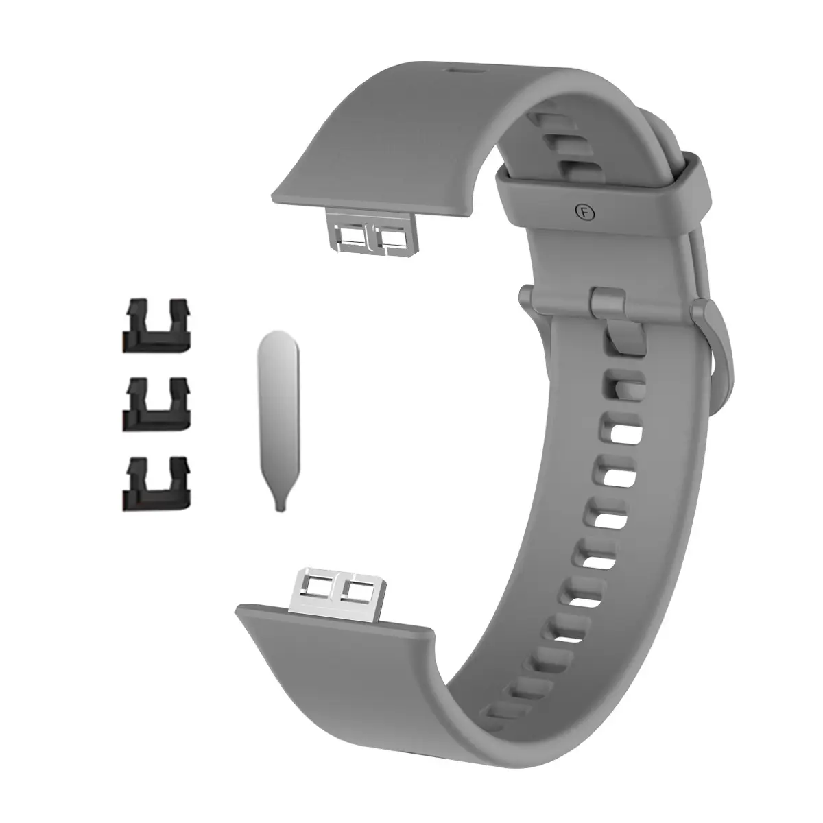 Yellow Silicone Huawei Watch Strap with 3 Pockets - Image 20