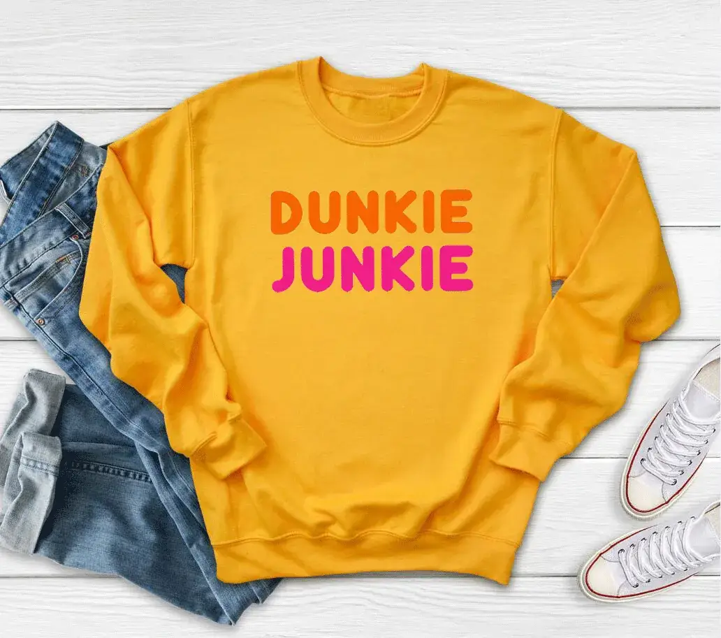 Dunkie Junkie Sweatshirt Yellow Round Neck - Image 4