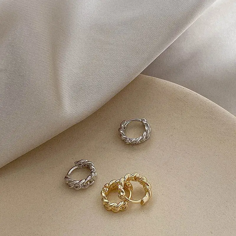 Retro Silver Chain Ear Stud Earrings 2020 - Image 5