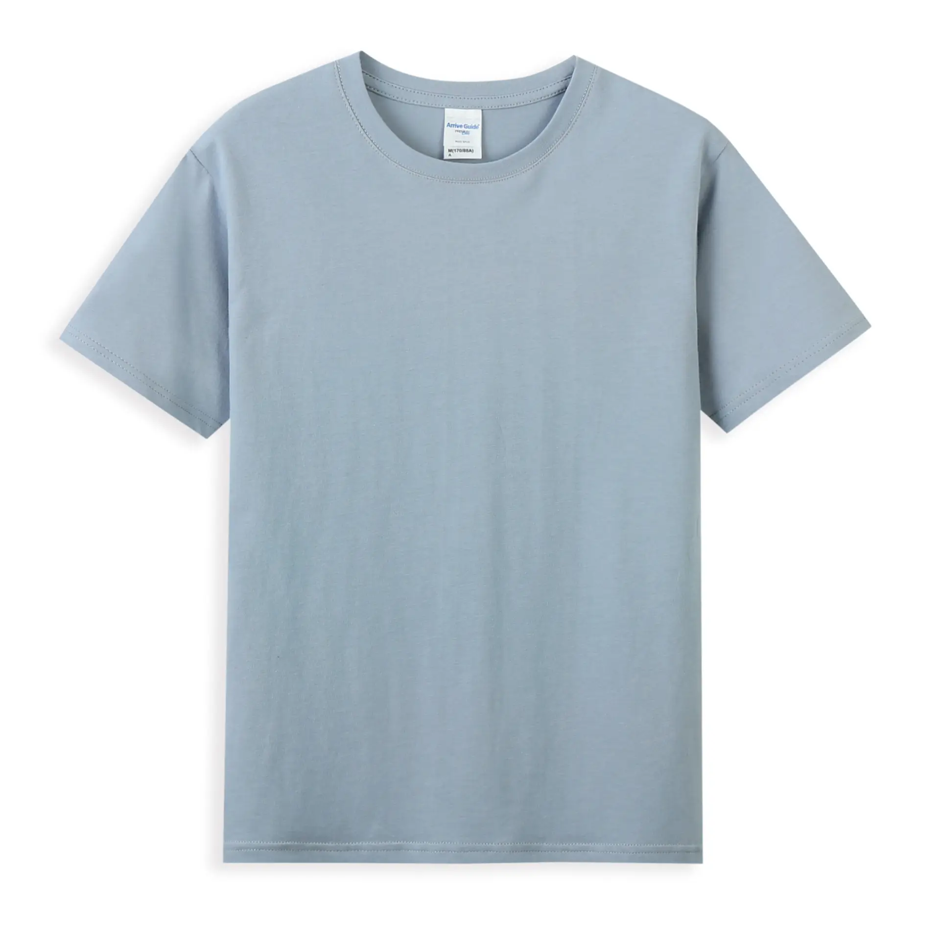 Pure Cotton Crewneck T-Shirt Purple Embroidered Print - Image 25