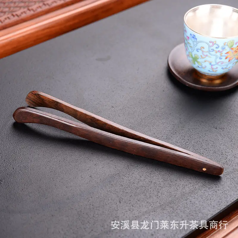 Ebony 5-Piece Tea Ceremony Set with Brush & Clips - Image 2