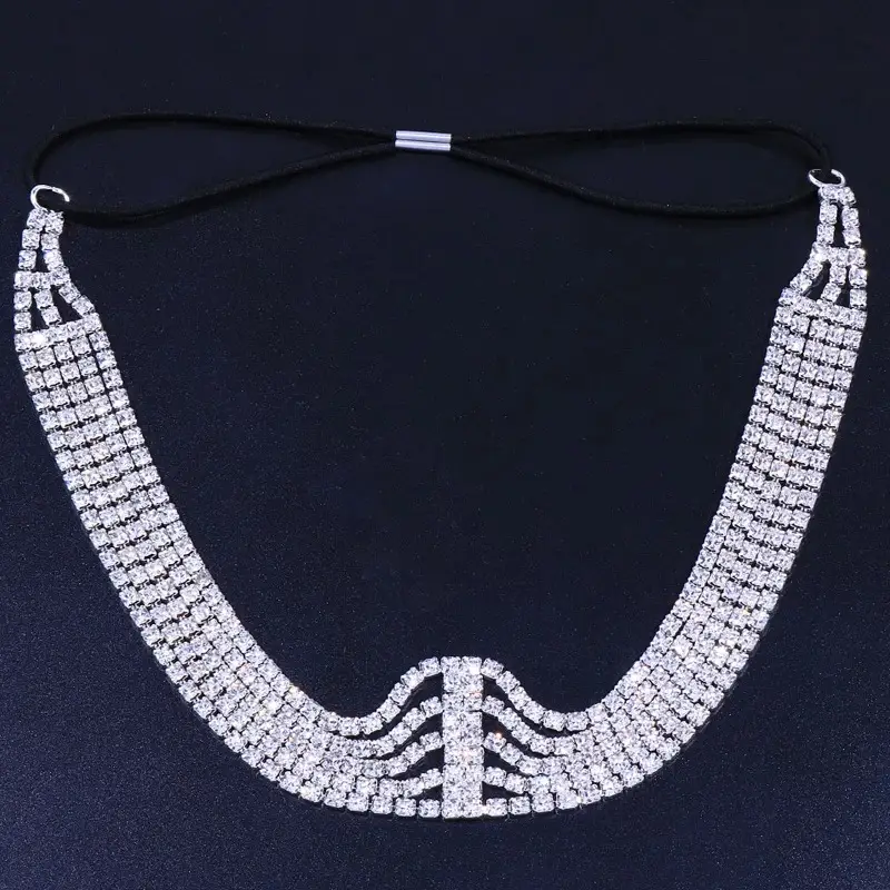 Multi-Layer Rhinestone Bridal Headband for Women - Image 3
