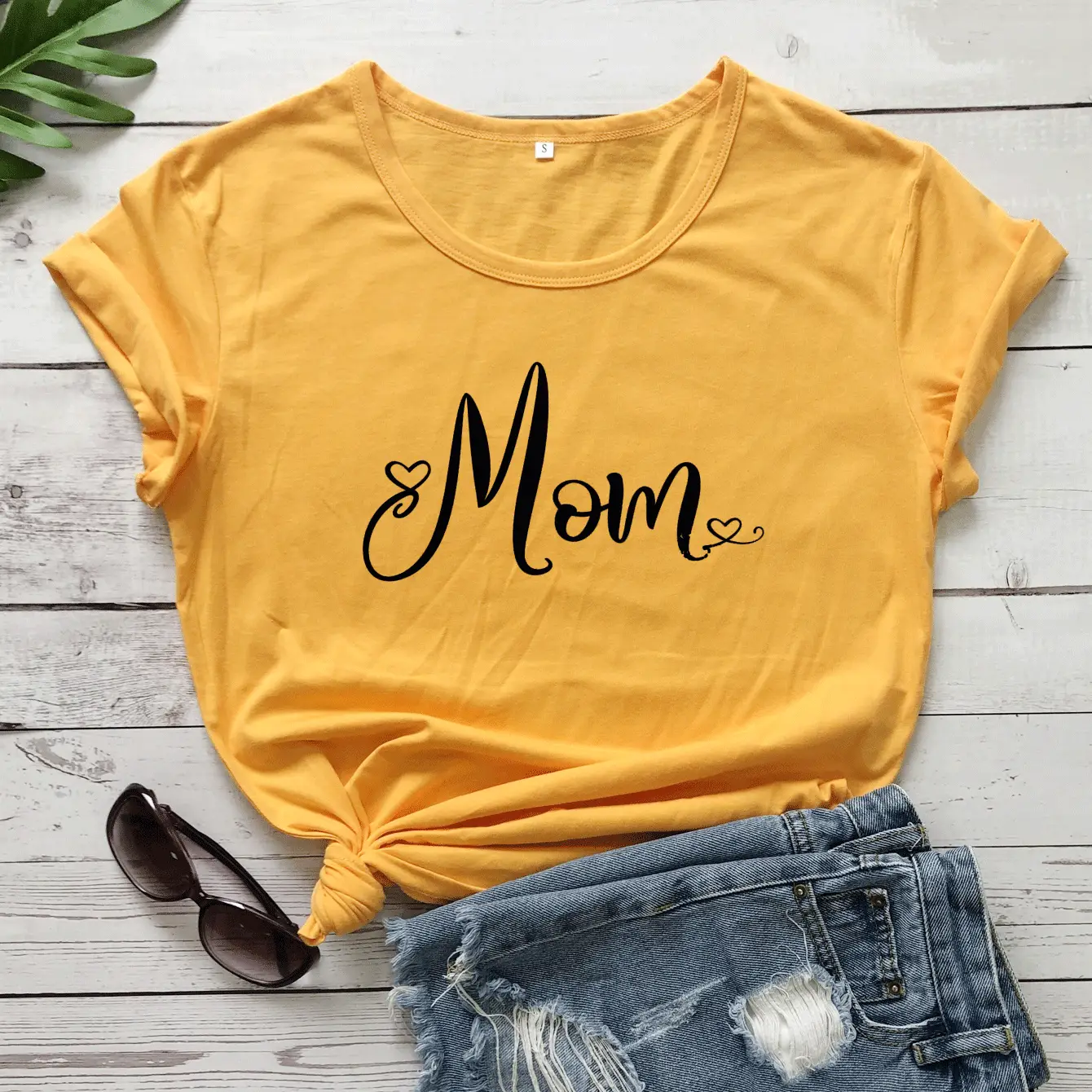 Mom Printed T-Shirt Maroon Short Sleeve