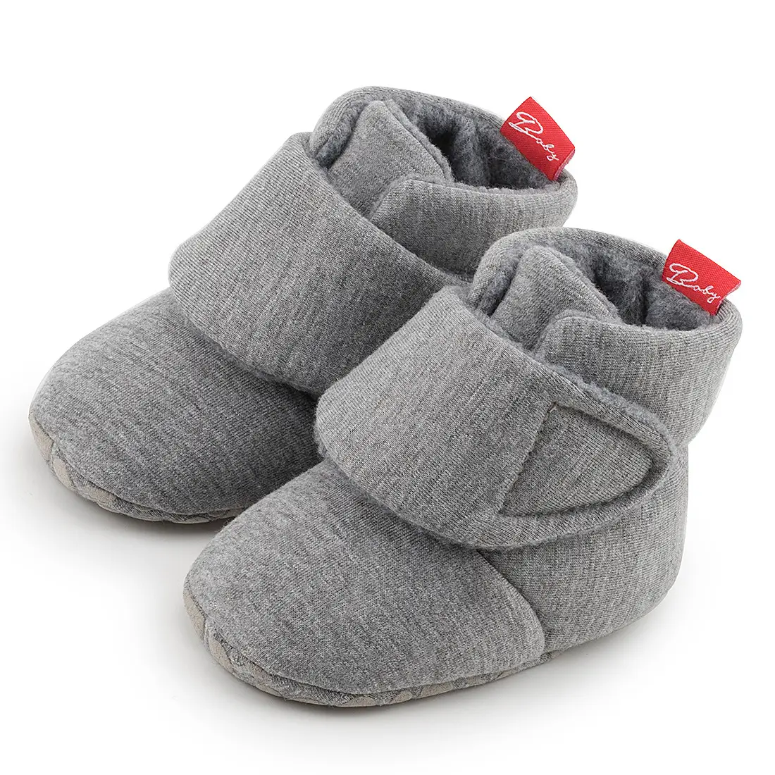 Black Velvet Slip-On Baby Shoes for Toddler Winter