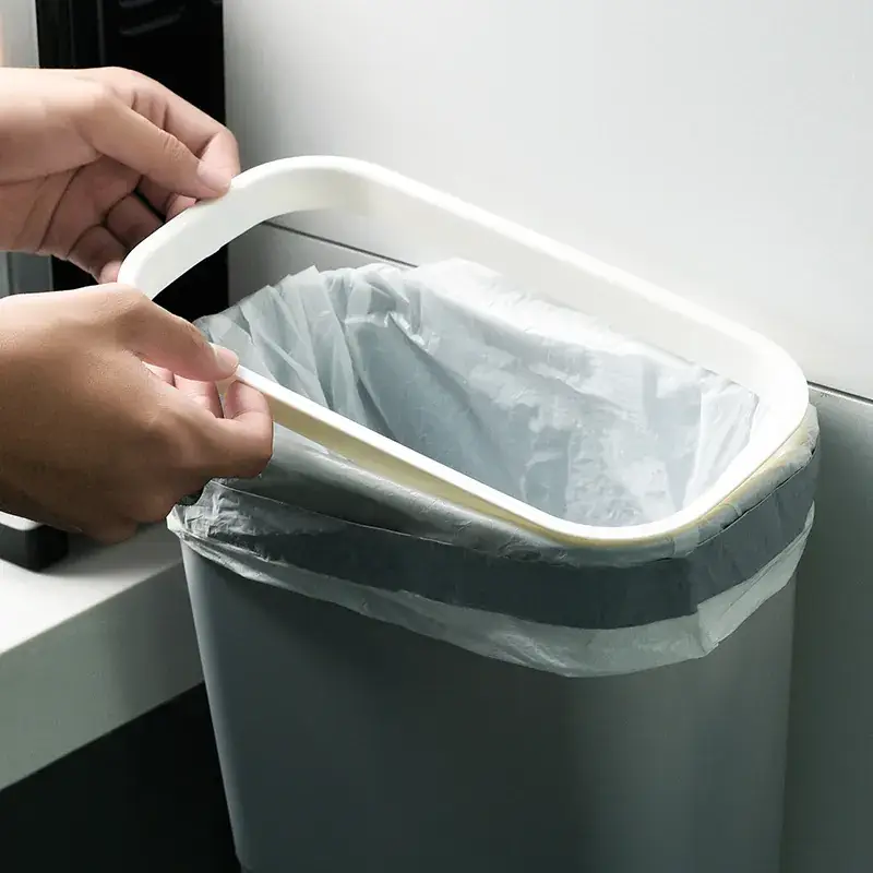 Japanese-style Wall-Hanging Trash Can with Pressure Plate - Image 7