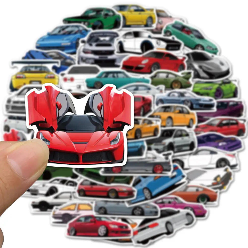 50 sheets car pattern graffiti graffiti stickers cartoon JDM car luggage skateboard guitar computer stickers
