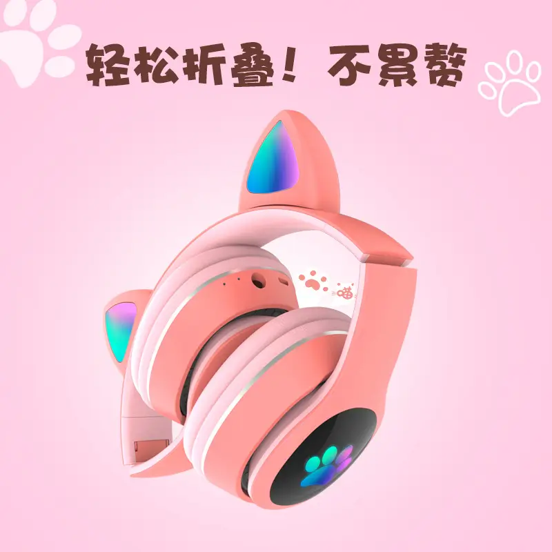 Cute Cat Ear Bluetooth Headset for Girls - Image 14