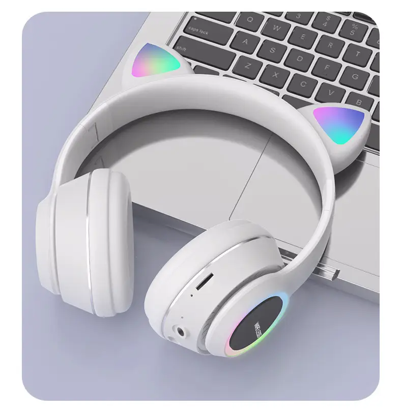 Cute Cat Ear Bluetooth Headset for Girls - Image 10