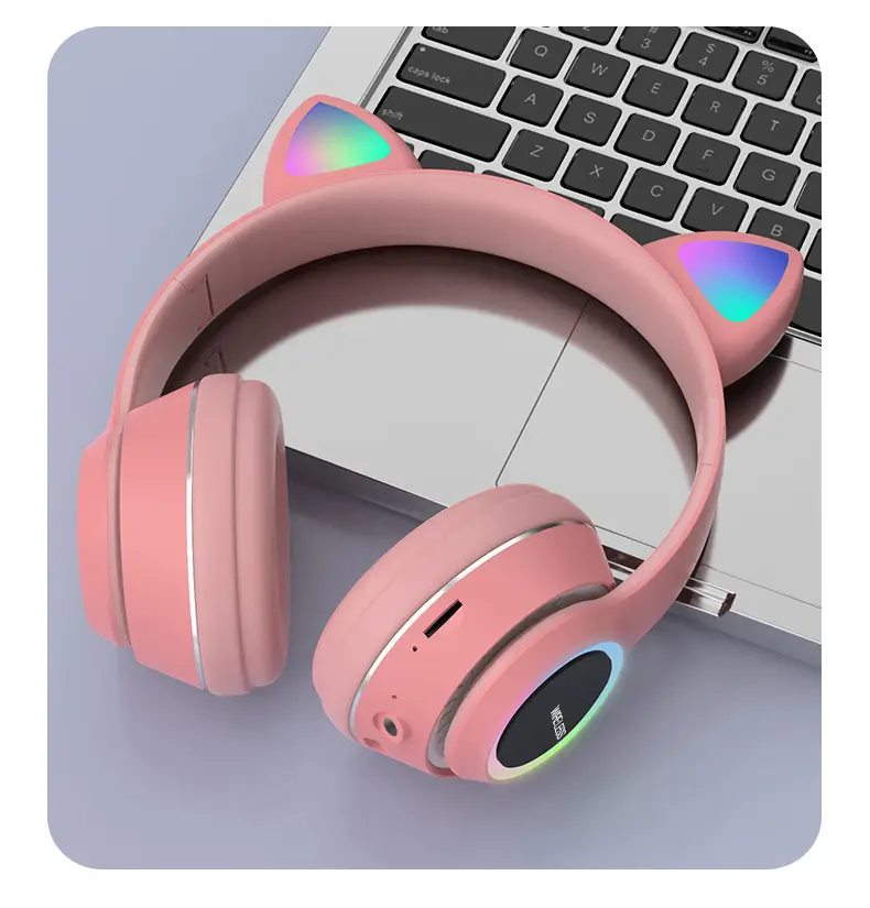 Cute Cat Ear Bluetooth Headset for Girls - Image 6