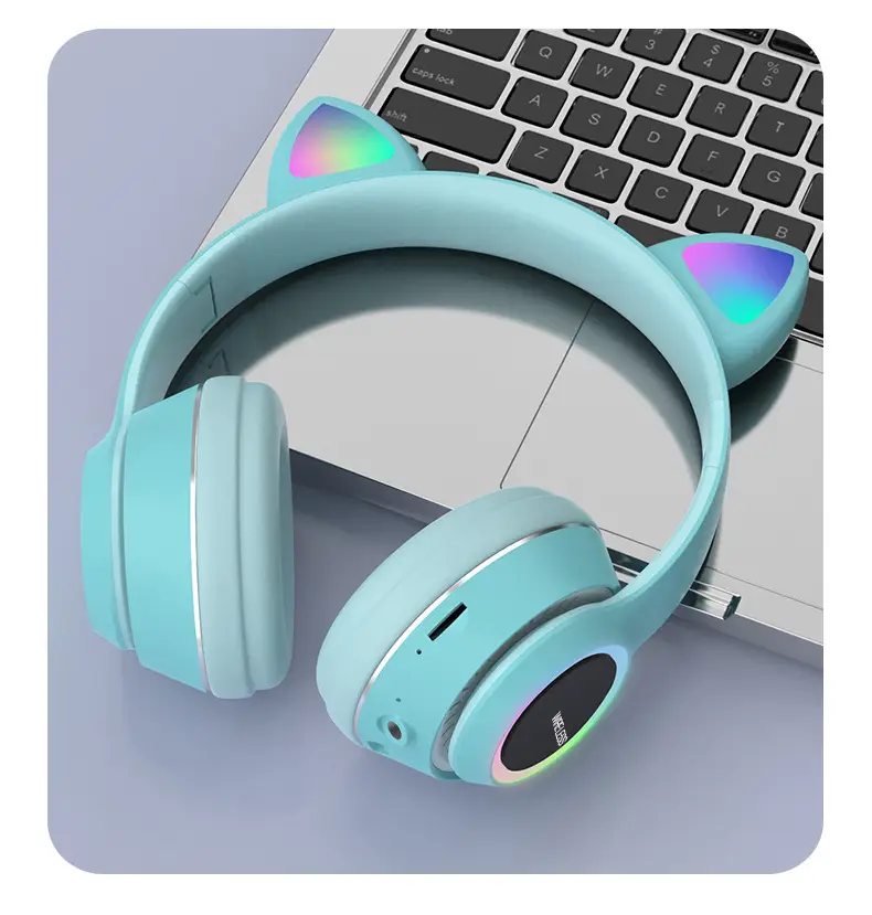 Cute Cat Ear Bluetooth Headset for Girls - Image 8