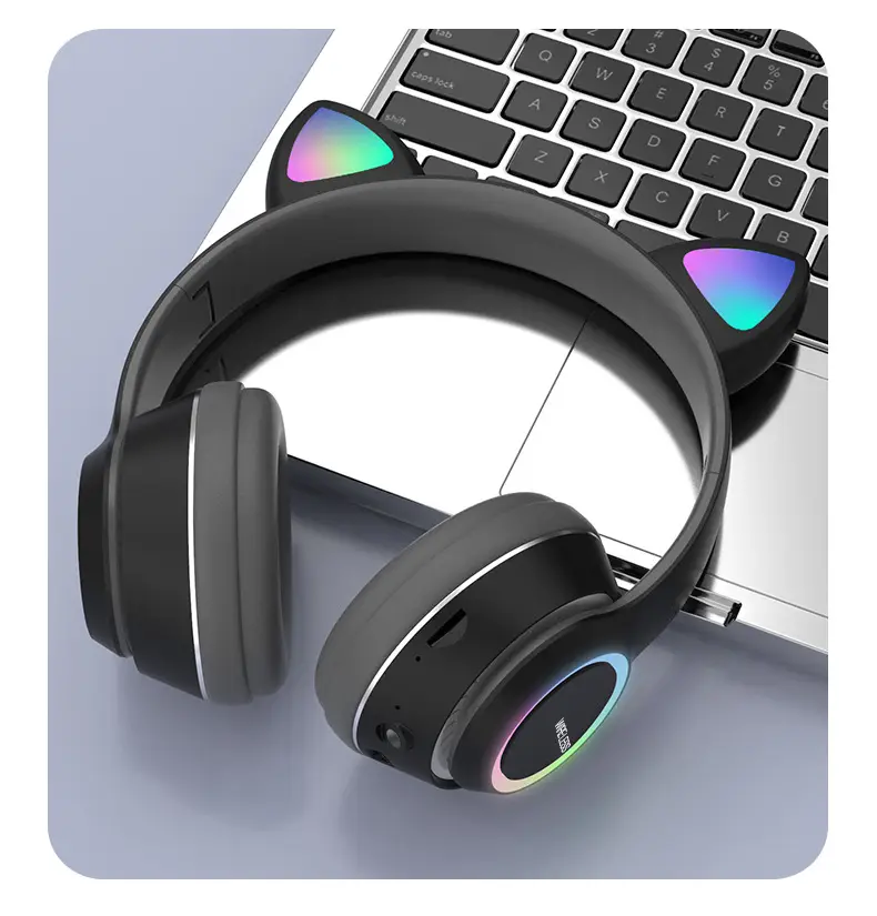 Cute Cat Ear Bluetooth Headset for Girls - Image 9