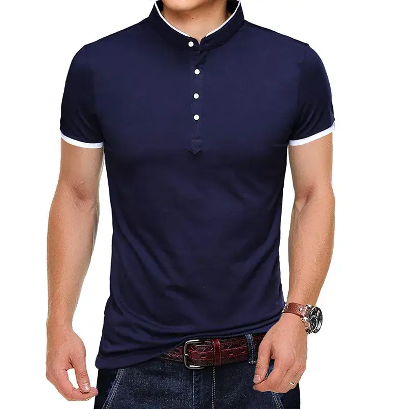 Men's Green Short Sleeve T-Shirt Solid Color