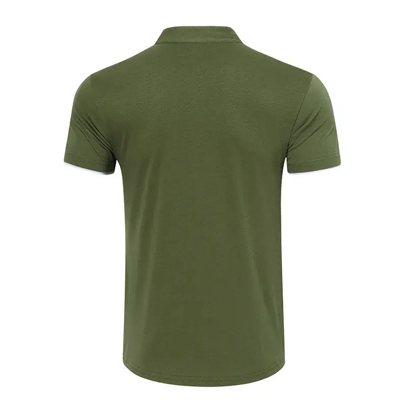 Men's Green Short Sleeve T-Shirt Solid Color