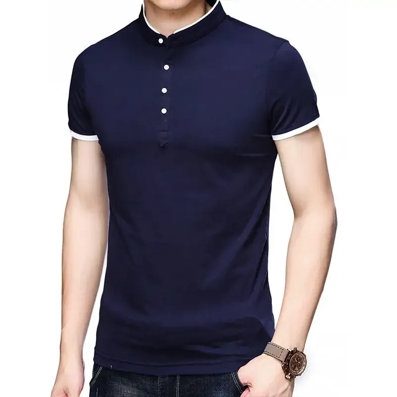 Men's Green Short Sleeve T-Shirt Solid Color