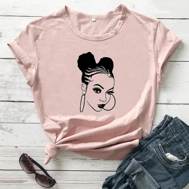 Gray Graphic T-Shirt with Big Ear Ring Design - Image 11