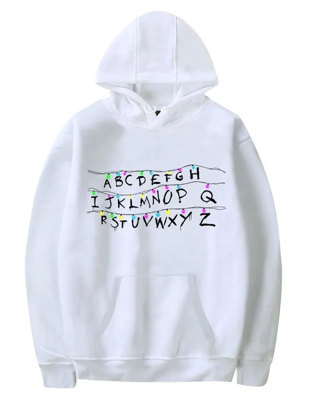 White Stranger Things Hoodie Men Cross Border Hot Sale - Image 4