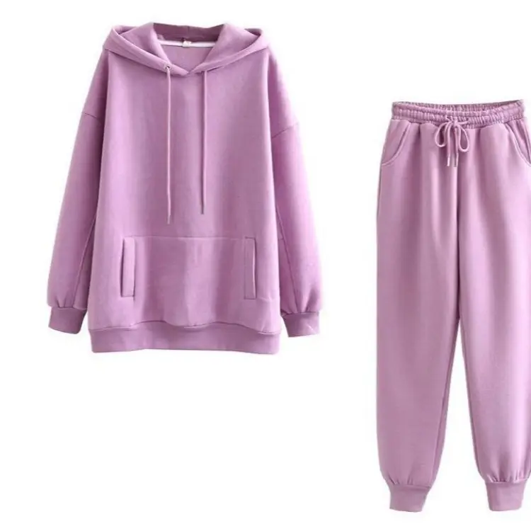 Purple Fleece Hoodie Set for Men Women Loose Fit 2026 - Image 16