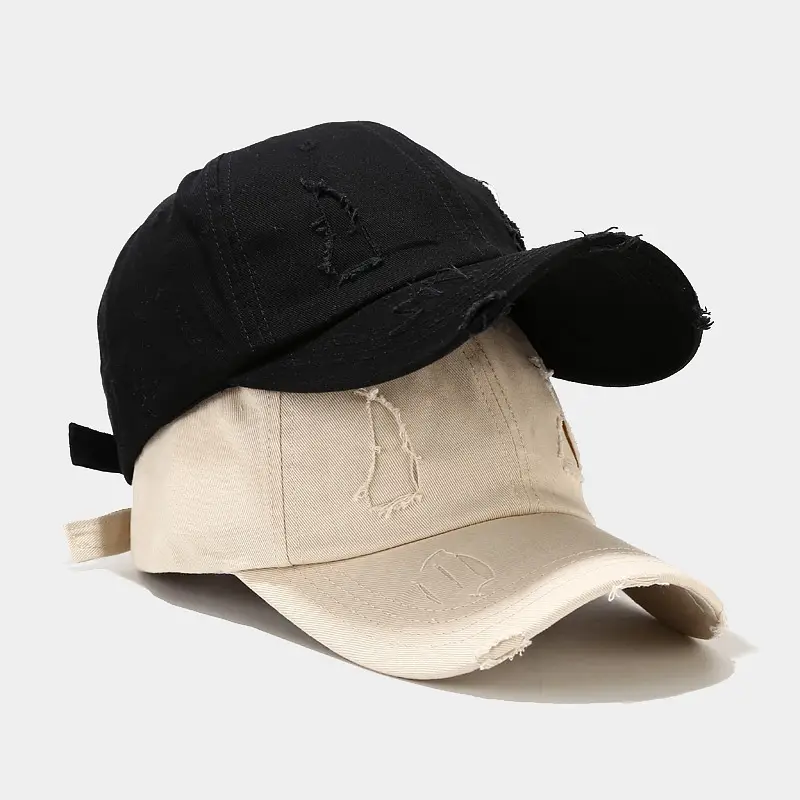 Men's Washed Baseball Cap Beige Retro Korean Style - Image 12