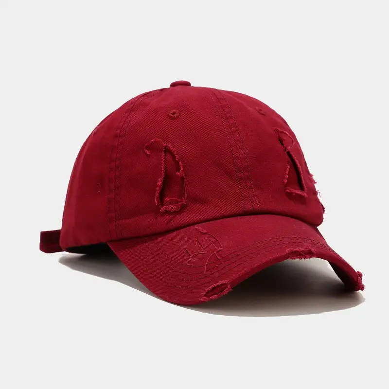 Men's Washed Baseball Cap Beige Retro Korean Style - Image 7