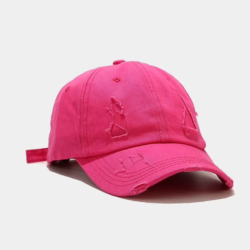 Men's Washed Baseball Cap Beige Retro Korean Style - Image 8