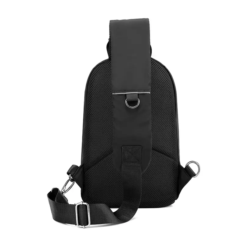Black Korean Style Casual Men's Chest Bag