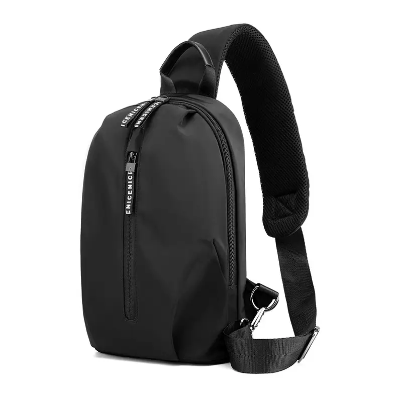 Black Korean Style Casual Men's Chest Bag