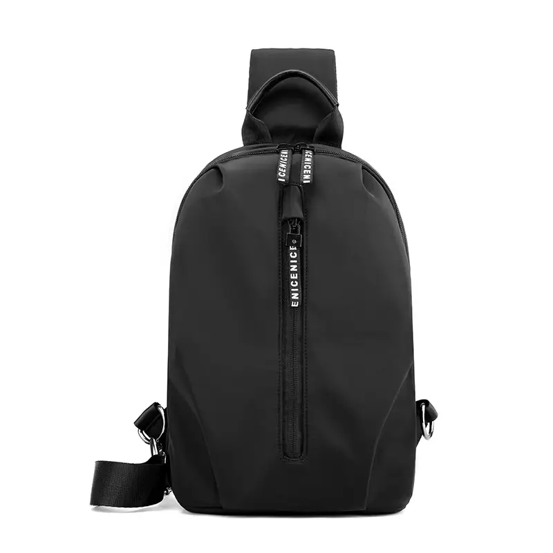 Black Korean Style Casual Men's Chest Bag