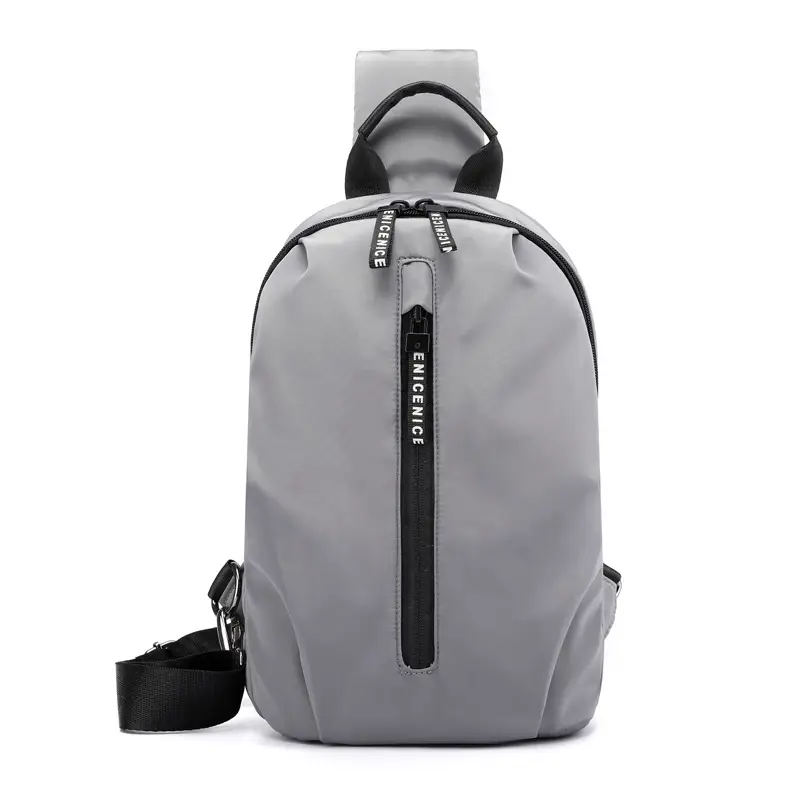 Black Korean Style Casual Men's Chest Bag