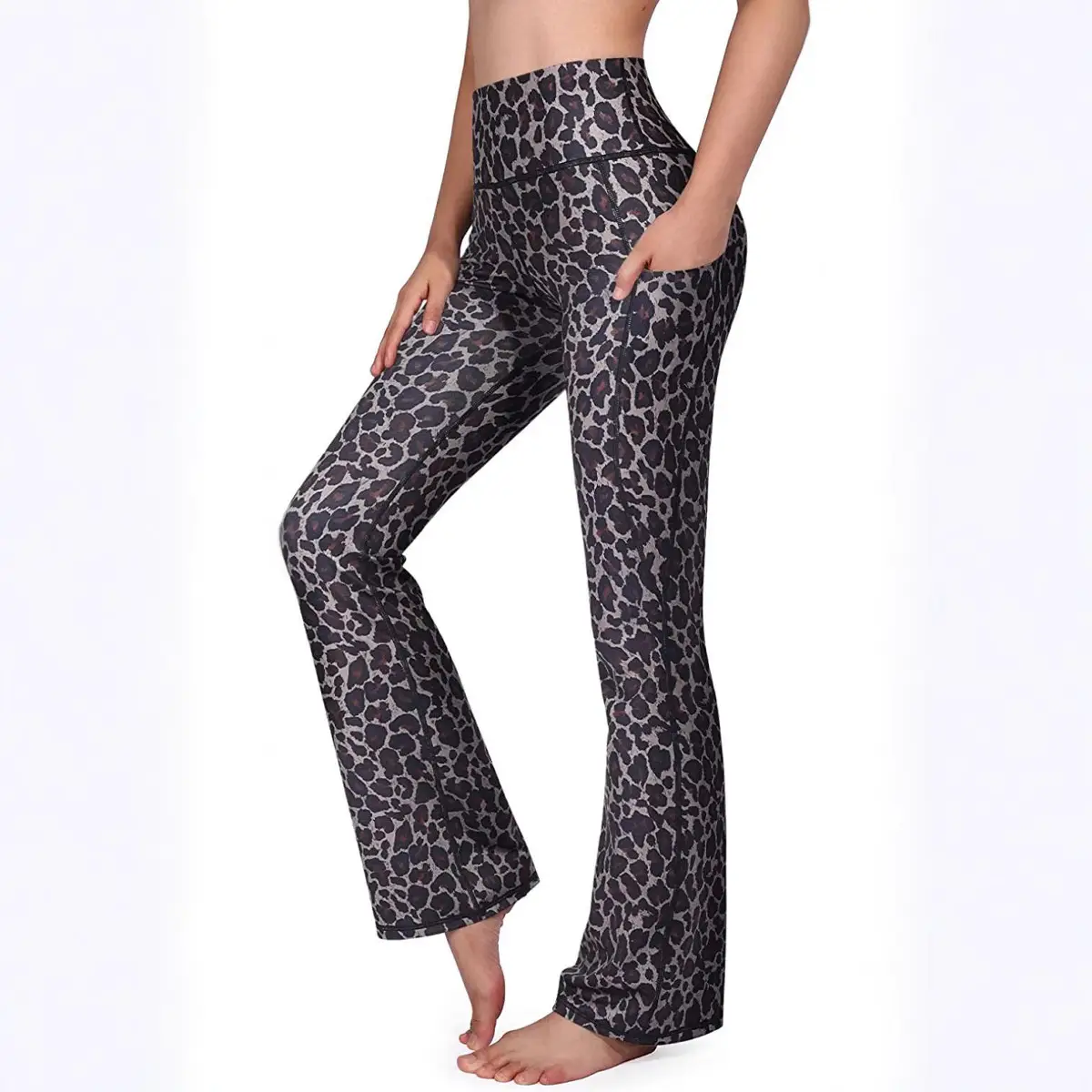 Women's Leopard Print Wide Leg Pants Casual Sports Yoga - Image 8