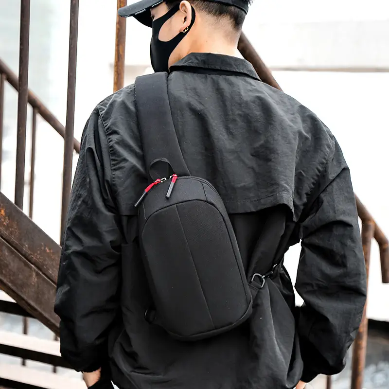 Black Casual Shoulder Bag for Men Women Lightweight Messenger - Image 6