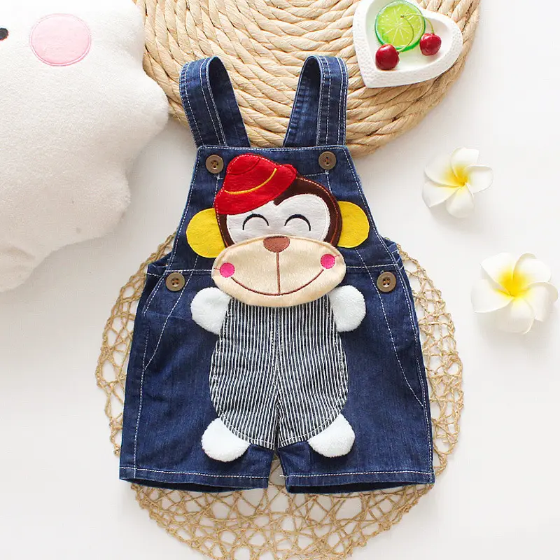 Blue Denim Overalls for Girls Kids Summer Shorts - Image 3