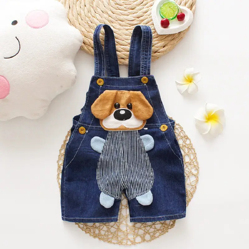 Blue Denim Overalls for Girls Kids Summer Shorts - Image 4