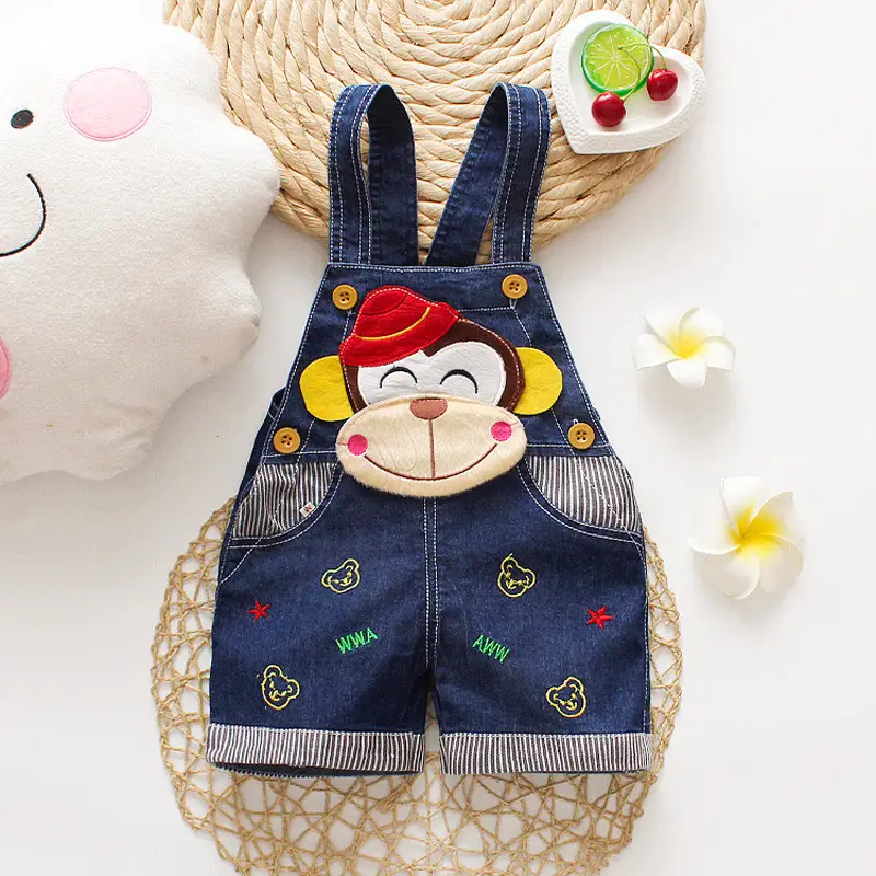 Blue Denim Overalls for Girls Kids Summer Shorts - Image 5