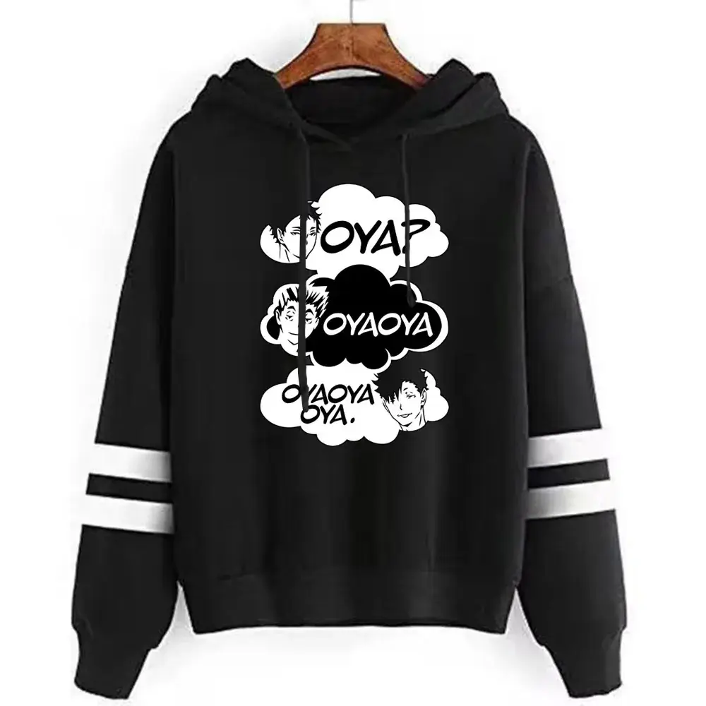 Black Cross-Body Graphic Hoodie Sweatshirt for Men - Image 22