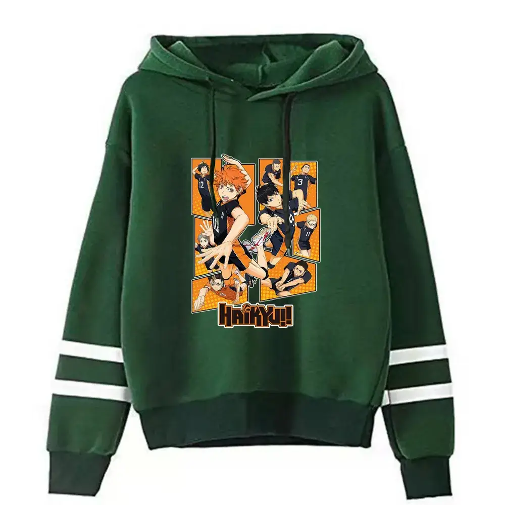 Black Cross-Body Graphic Hoodie Sweatshirt for Men - Image 8