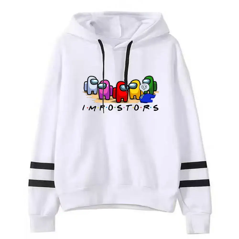 Men Cross-Branded Hoodie Sweatshirt White Impostors Print