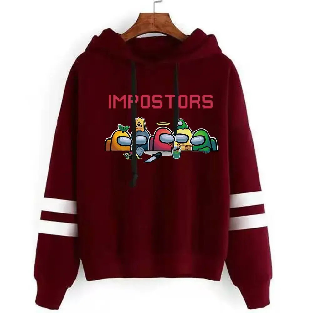 Men Cross-Branded Hoodie Sweatshirt White Impostors Print