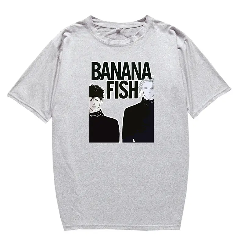 Banana Fish Anime T-Shirt Grey Large Men Women - Image 10