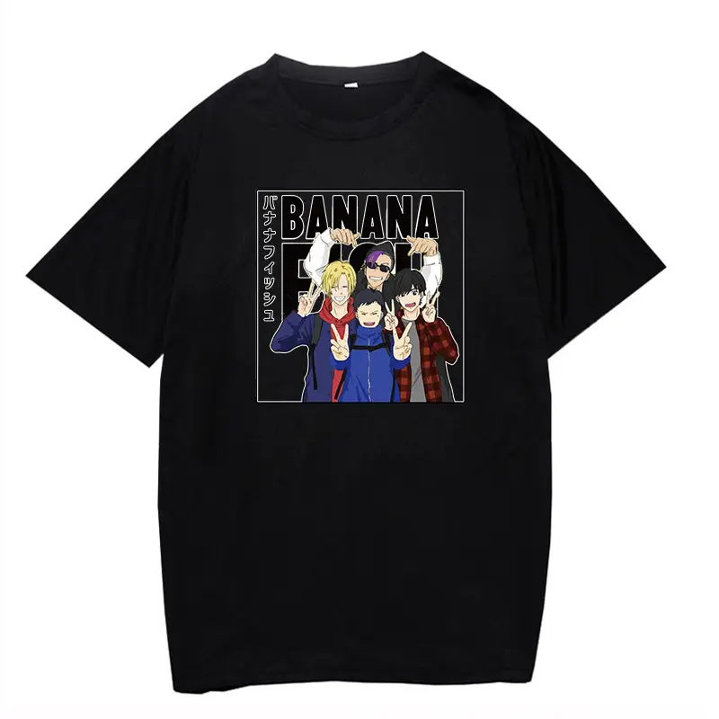 Banana Fish Anime T-Shirt Grey Large Men Women - Image 3