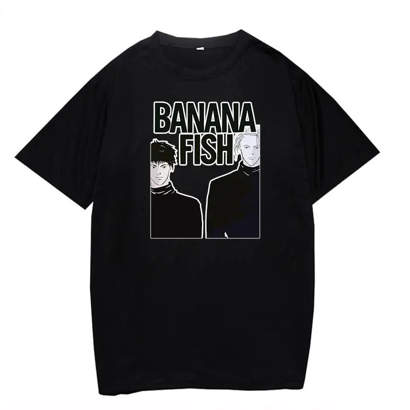 Banana Fish Anime T-Shirt Grey Large Men Women - Image 2