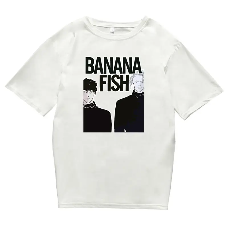Banana Fish Anime T-Shirt Grey Large Men Women - Image 6