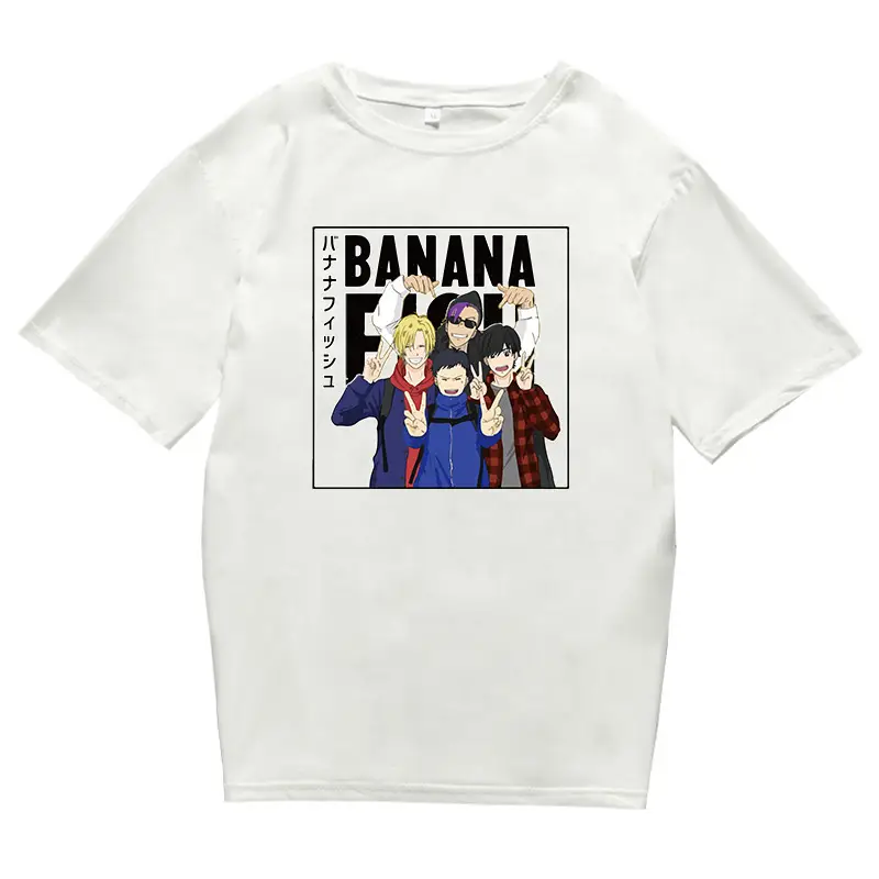 Banana Fish Anime T-Shirt Grey Large Men Women - Image 7