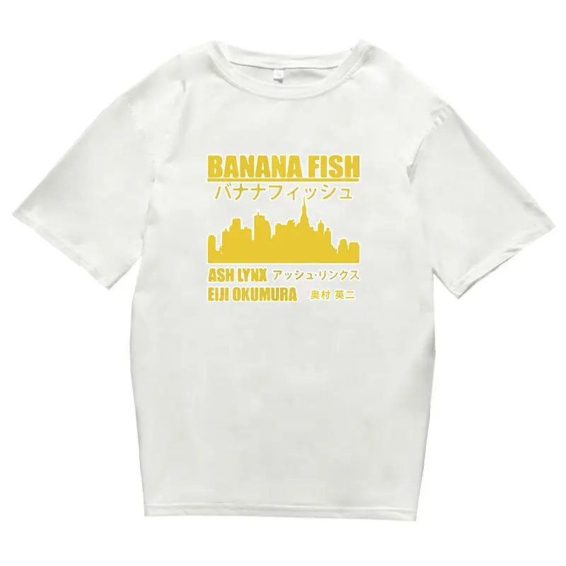 Banana Fish Anime T-Shirt Grey Large Men Women - Image 8
