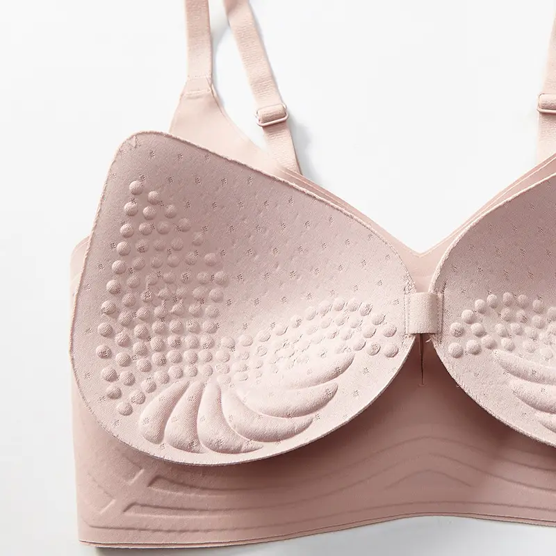 Beautiful Back Sports Yoga Small Chest Gathering Bra Technology Soft Bone Seamless Latex Underwear Women's Light Gathering Bra Thin Style