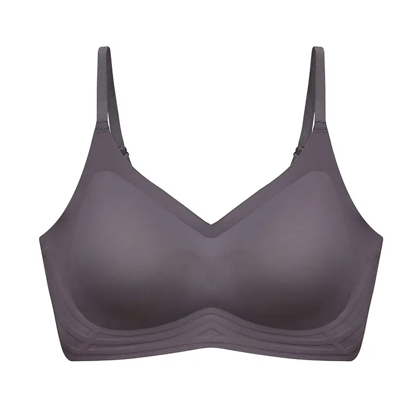 Beautiful Back Sports Yoga Small Chest Gathering Bra Technology Soft Bone Seamless Latex Underwear Women's Light Gathering Bra Thin Style
