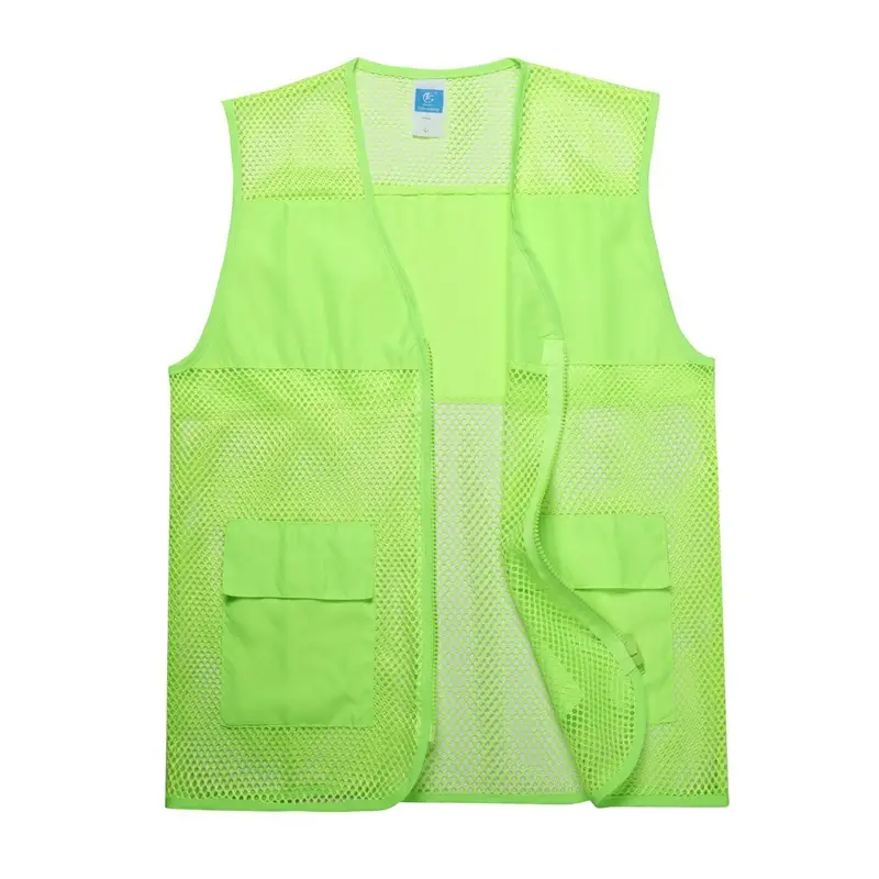 Red Mesh Volunteer Vest with Logo Print - Image 7